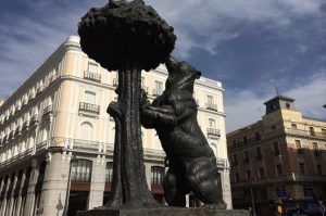 Madrid Panoramic Sightseeing Tour by Bus: top at sites including the Gran Via